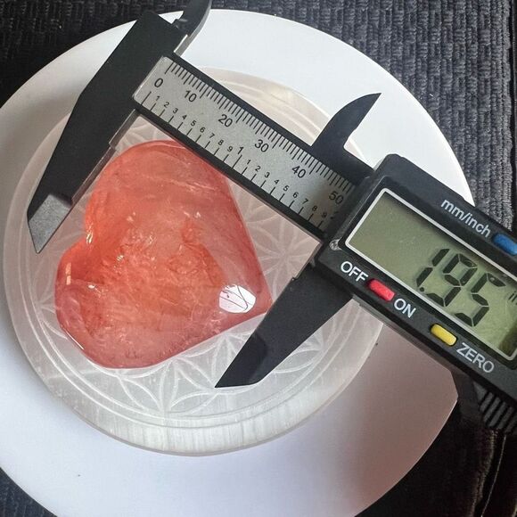 Fire Quartz‎ Crystal Heart (#2) - Picture 10 of 14